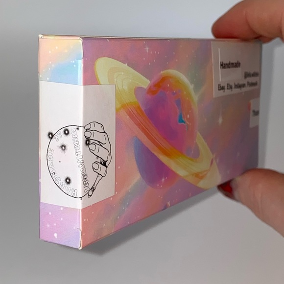 Handmade press on nails. 20 pc. Long coffin shape - Picture 7 of 11